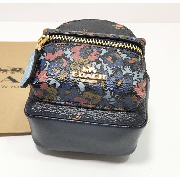 Coach Backpack Keychain Blue Bag Charm NWT - Picture 8 of 8